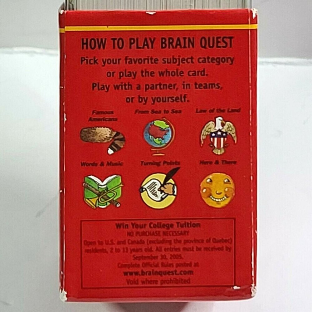 Brain Quest America Educational Trivia Game Updated Edition 2 Decks  Ages 9 & Up - Picture 3 of 6